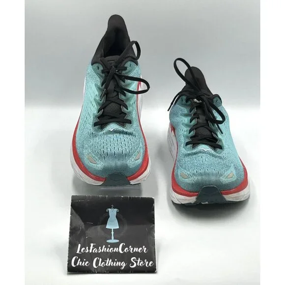 Hoka One One Men's Teal Aquarelle Clifton 8 Running Athletic Shoes Sz 11.5D 3021 - Picture 3 of 16